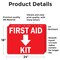 Signmission First Aid Kit with Down, 24 in W x Rectangle, Vinyl Decal OS-2PACK-MISC-D-1824-L-19494 - alternate 3